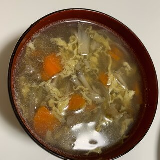 【冷蔵庫整理×節約】卵と野菜の中華スープ